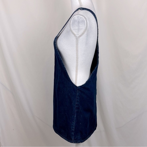 Zara Blue Jean Overall Style Boho Hippie Mini Dress NWOT - Picture 5 of 10